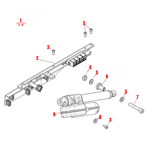 F Series Legrest Actuator Corpus Legs